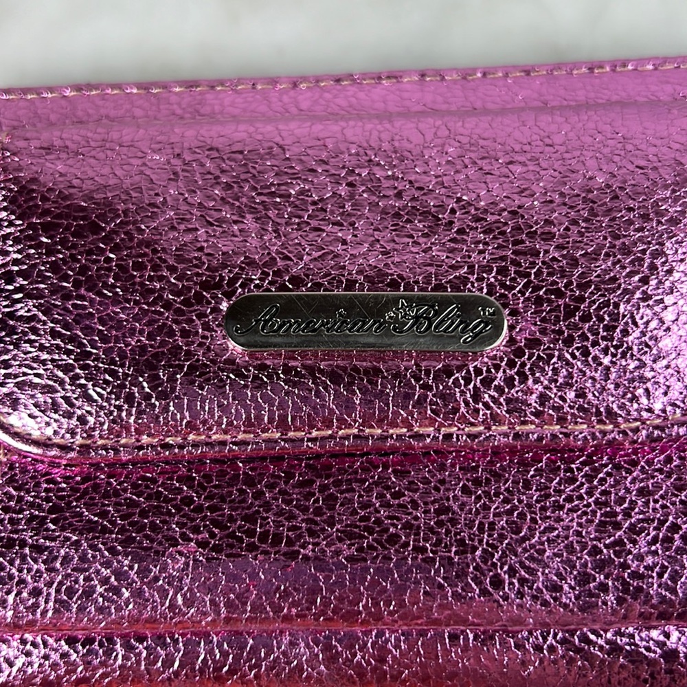 American Bling Pink metallic wallet - Picture 2 of 16